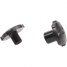 Two piece plastic screw fastener