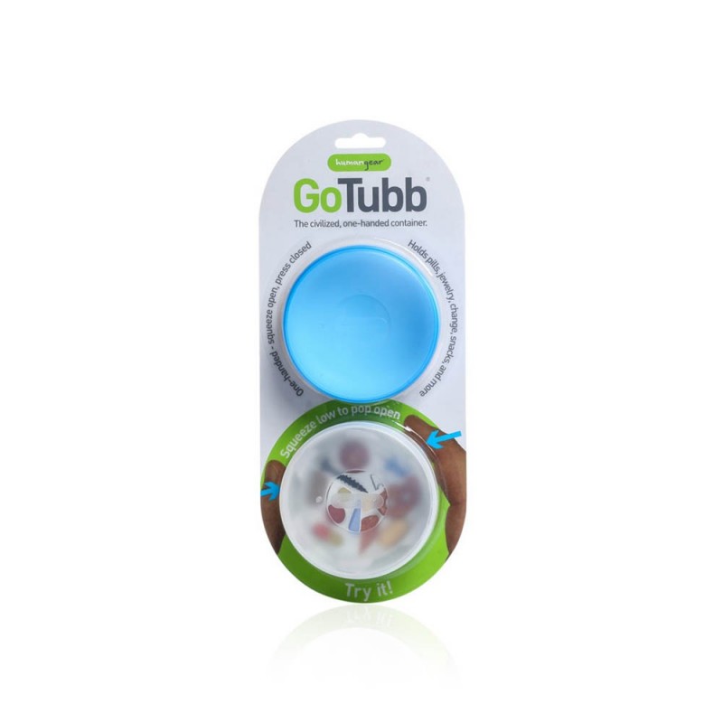 GoTubb 2-PackLarge, RoundClear/Blue