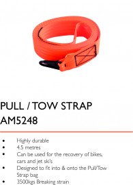 Pull/Tow Strap 4m Single Handle